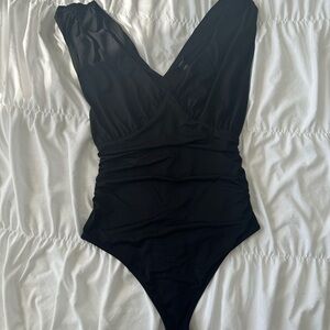 Express Black V Neck Bodysuit